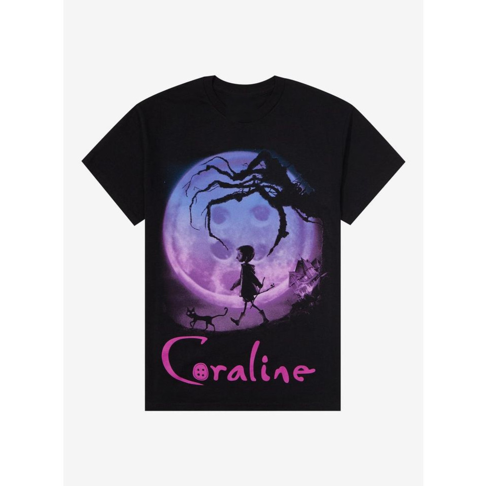 Coraline Button Moon Jumbo Print T-Shirt Gift For Fan